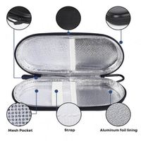 Sac isotherme personnalisé en EVA rigide et étanche pour kit médical, avec fermeture éclair et compartiment intérieur zippé