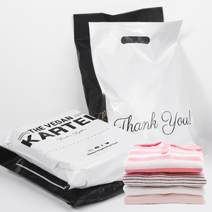 Bolsa de <span class=keywords><strong>Correo</strong></span> con Asa Diseño de Estrella Rosa y Agradecimiento 25.5*33+5+6cm Logo Personalizado Empaque de Ropa para Mensajería Polymailer - Product Image 4