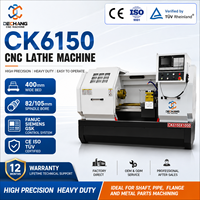 Torno CNC de Cama Plana Horizontal de 2 Ejes CK6150, Servicio Mediano, Alta Velocidad, Sistema de Control GSK, 90-1800 RPM, Pieza de Trabajo Máxima de 2000 mm