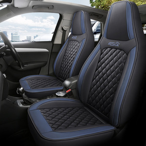 Housse de siège de voiture universelle quatre saisons en cuir PU avec <span class=keywords><strong>coussin</strong></span> d'appui-tête intégré, résistante à l'usure et tendance - Product Image 3