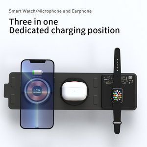 ที่ชาร์จไร้สายแม่เหล็กแบบพกพา 3-in-1 ชาร์จเร็ว พร้อมพาวเวอร์แบงค์ รองรับ QC3.0 และ PD สำหรับโทรศัพท์ รถยนต์ แล็ปท็อป และไมโครโฟน - Product Image 4