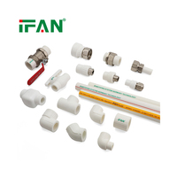 IFAN Vente en gros de tuyaux et raccords PPR, coudes, tés, 20-110MM, matériaux de plomberie, raccords filetés PPR