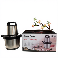 Picadora de Carne Eléctrica de Acero Inoxidable de 6L, 1000W, Nivel 3 de Eficiencia Energética, Procesador de Alimentos de Gran Capacidad para el Hogar, Doble Mezcla