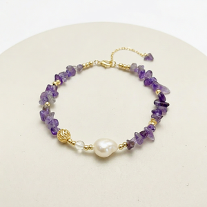 Pulsera Bohemia de Latón Chapado en Oro para Mujer, con Perlas de Agua Dulce y Cuentas de Cristal, Hecha a Mano, con Rosa Roja, Linda, Natural, Amorosa, Moderna, Regalo, <span class=keywords><strong>MoLin</strong></span> - Product Image 2