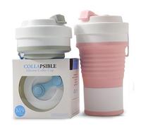 Produits de camping et de randonnée, grande tasse à café pliable en silicone de qualité alimentaire sans BPA de 25 oz, tasse de voyage réutilisable en silicone pliable, mug de Noël avec couvercle, tasses en silicone