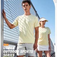 T-shirt multifonctionnel à séchage rapide de la série R, vêtements de sport décontractés pour hommes, logo personnalisé pour la course à pied et l'escalade en plein air