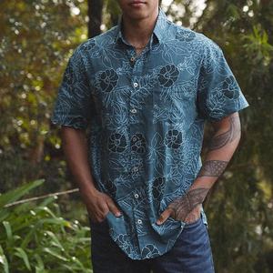 Chemises pour hommes surdimensionnées de plage en gros OEM, chemises imprimées douces et respirantes, chemises de haute qualité 100% coton - Product Image 4