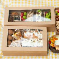 Hochwertige Catering-Tablett Lebensmittel Tabletts Picknick-Box Kraft karton Verpackungs boxen Take Away Catering-Box für Catering mit Deckel