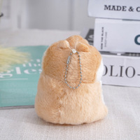 Porte-clés Peluche Hamster Personnalisé Dessin Animé 10 cm – Mini Breloque Mignonne, Jouet en Tissu Super Adorable, Pendentif de Sac