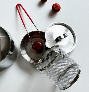 304/316SS小型金属ディープフライヤー2QTオイルポット蓋付き誘導対応家庭料理用ホリデーギフト用特殊ツール - Product Image 5