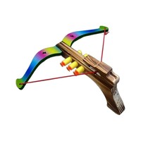 X-bow ensembles pour enfants drôle extérieur tir jouet mousse balle croix arcs enfants classique en bois jouet arbalète