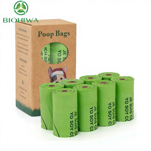 Fécule de maïs biodégradable et écologique pour chien, sacs de crottes biodégradables compostables pour crottes d'animaux de compagnie 9x13" - Product Image 1