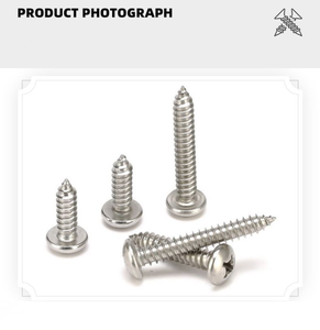Tornillo autorroscante Phillips de cabeza plana de acero inoxidable para montaje en chapa metálica y plástico - Product Image 3