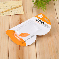Logo personnalisé Boîte en papier à languette suspendue au détail téléphone portable câble de données USB emballage de carte blister avec carte en papier