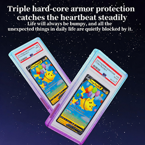 Gradient <b>Glitter</b> TPU Silicone Card Sleeve Fit PSA BGS Graded Slab Protector For Sports Trading Cards - Product Image 4