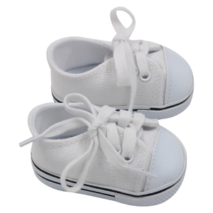 Оптовые 18-дюймовые кроссовки для американских кукол из полиуретана, миниатюрная игрушечная обувь, индивидуальный цвет, унисекс, для детских игр и творчества - Product Image 1