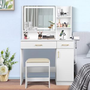 New cross-border style <b>dressing</b> <b>table</b>, small apartment integrated <b>storage</b> cabinet, modern minimalist multi-functional bedroom - Product Image 1