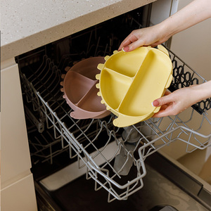 Vajilla de Silicona de Grado Alimenticio Es-Pro ODM/OEM, Productos de Alimentación para Bebés, Plato de Silicona con Succión Seguro y Suave para Microondas y Lavavajillas - Product Image 4