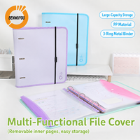 Classeur à 3 anneaux Edge Bound, esthétique, multifonction, grande capacité, pour documents à feuilles mobiles, organiseur de rangement, livre
