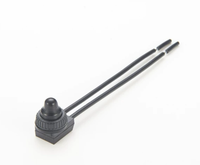 Interrupteur à bouton-poussoir métallique étanche IP65 SPST 12V 250V 3A à verrouillage automatique marche/arrêt avec voyant LED pour moto et voiture WB-107S