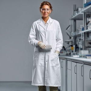 Blouse de laboratoire quatre saisons, résistante aux plis, durable, vêtements de protection pour <span class=keywords><strong>institut</strong></span> de <span class=keywords><strong>recherche</strong></span> - Product Image 1