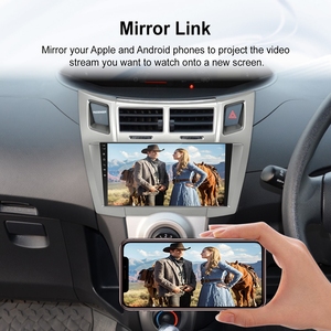 วิทยุติดรถยนต์ใช้งานง่าย รองรับ Wireless Carplay เชื่อมต่อ Bluetooth เล่นเพลง ใช้งานง่าย พร้อมจอแสดงผลกล้องมองหลัง AHD สำหรับรถยนต์โตโยต้า ยาริส/วีซี ปี 2005-2011 - Product Image 5