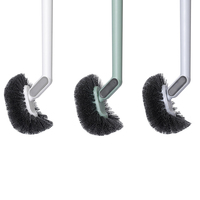Brosse de toilette multi-angles en PP avec manche en arc chaud personnalisable, directement de l'usine