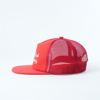 Gorra de 5 Paneles sin Estructura de Alta Calidad con Visera Plana y Logotipo Bordado Personalizado, Parte Trasera de Malla