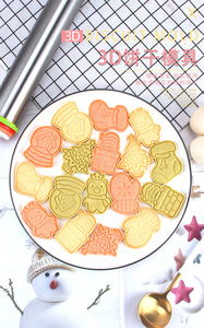 6 cái mini nhựa 3D Home Baking công cụ kỳ nghỉ Cookie trang trí Giáng sinh Cookie cắt nhà sử dụng - Product Image 3