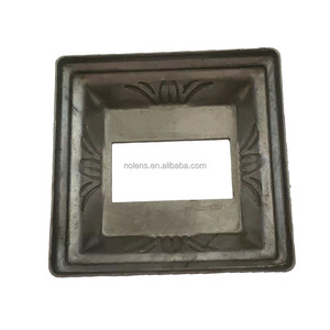 Fournisseur chinois de panneaux ornementaux en fer forgé, couvercle en fer estampé, portail, clôture, poteaux de base, écologique, facile à assembler - Product Image 4