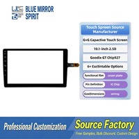 Écran tactile capacitif 2.5D de 10,1 pouces avec dureté 6H, multi-touch, montage intégré pour navigation automobile et contrôle industriel