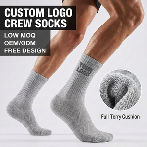 Chaussettes de sport personnalisées avec logo, chaussettes en tissu éponge, <span class=keywords><strong>anti</strong></span>-odeur, respirantes, chaussettes de course, chaussettes d'entraînement - Product Image 1