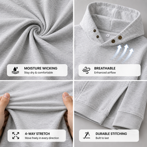 Sudadera con Capucha para Hombre, Personalizada, de Alta Calidad, Algodón y Poliéster, Diseño en Blanco al por Mayor, Sudadera con Capucha Gruesa Personalizada para Hombre - Product Image 3