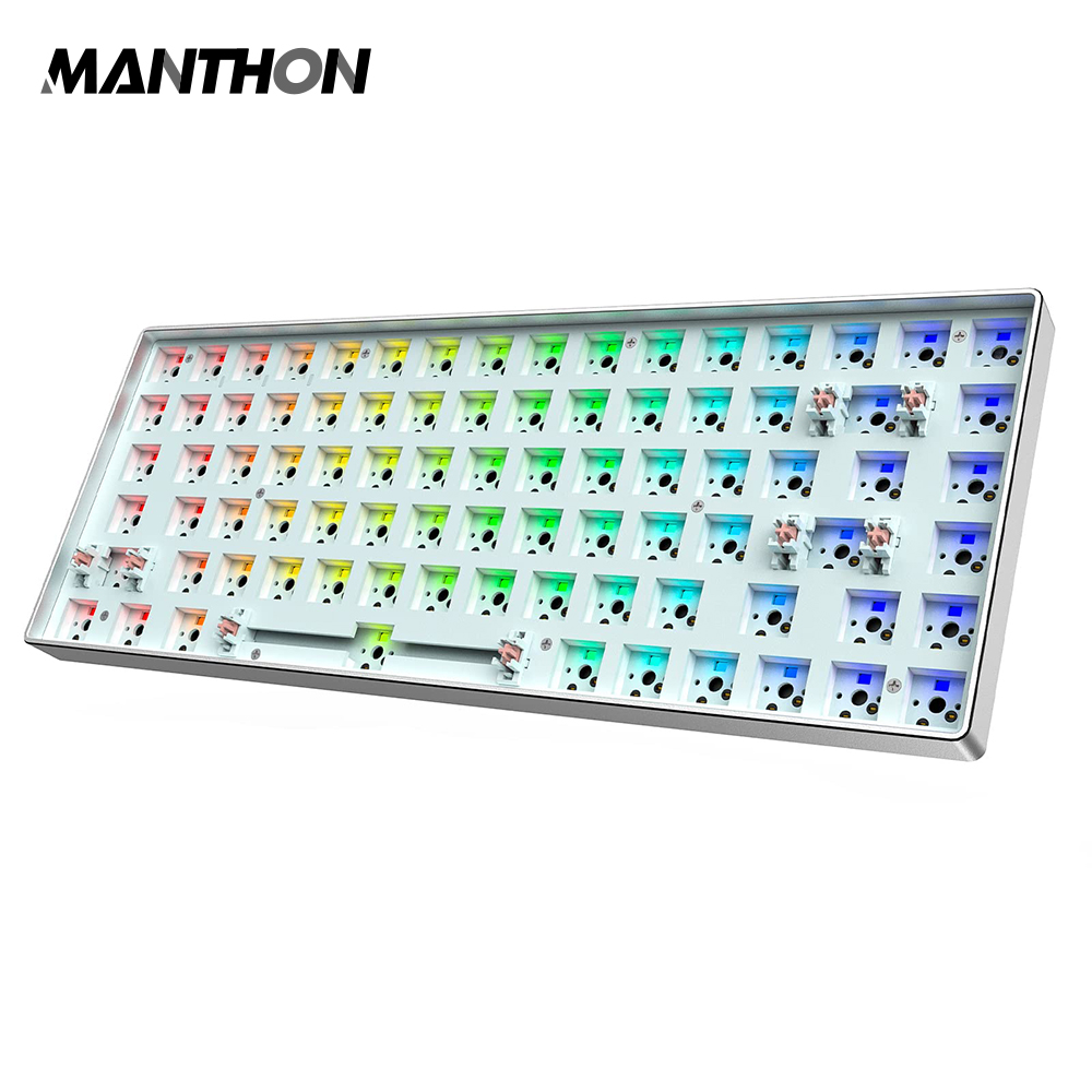 Cuifati 84 Key DIY Mechanical Keyboard, Hot Swap RGB Gaming Keyboard with Type C, Custom Keyboard Kits Wireless White RGB CIY84 Hotswap Keyboard DIY Mechanical Keyboard Kit Wired Type