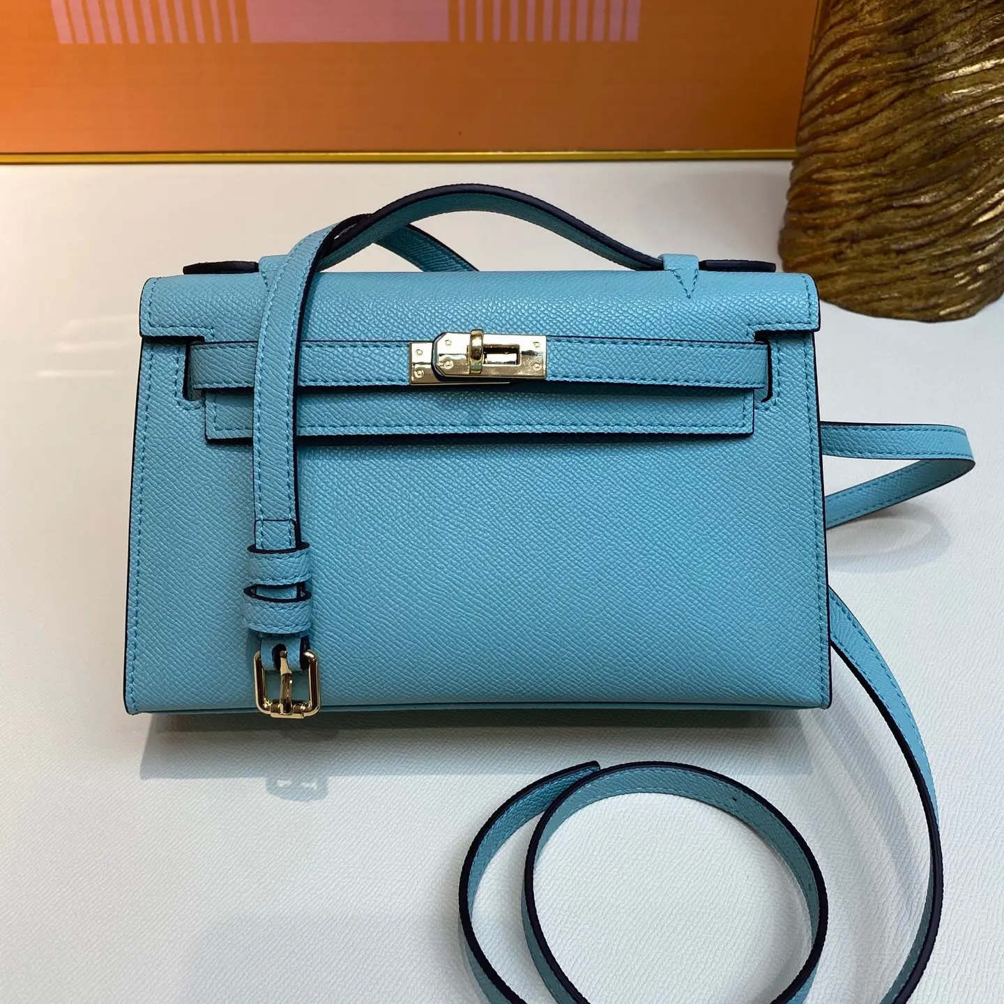Hot Selling New Fashion Luxury Shoulder Leather Mini Handbag Fan H Brand Famous Design Bag Lady Handbag