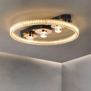 Nuevo diseño moderno Simple lámpara de techo dormitorio sala de estar círculo forma led luces de techo de cristal - Product Image 2