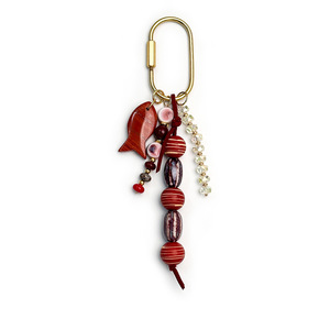 Colgante de Bolso Vintage con Diseño de Pez Marino, Llavero de Cuentas de Madera a Rayas Coloridas, Hecho a Mano, Adorno Colgante para Bolso de Mujer, Ideal para Vacaciones - Product Image 6