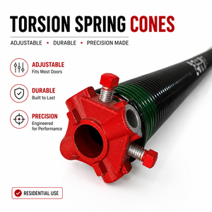 Garage Door Torsion Springs Cones Residential Adjustable Durable Garage Door Springs Precision <b>Hardware</b> Kit - Product Image 1