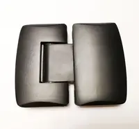 In acciaio inox fantasia colore nero opaco finitura bagno cerniera di Vetro di vetro 180 gradi morsetto di vetro doccia cerniera della porta