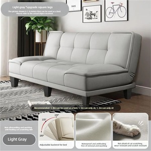 Sofá Cama Plegable 2 en 1 que Ahorra Espacio, Sofá Futón Moderno y Minimalista para Apartamentos Pequeños, Oficinas y Salas de Estar - Product Image 2