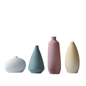 Set <span class=keywords><strong>di</strong></span> Vasi <span class=keywords><strong>in</strong></span> Ceramica Nordica, Ornamenti <span class=keywords><strong>Rosa</strong></span> per Composizioni Floreali Secche, Decorazione Creativa per la Casa - Product Image 1
