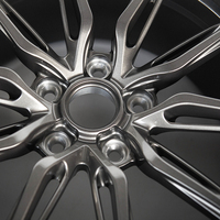 Usine directe: Roues de voiture en aluminium forgé gris brillant 18x10 pouces avec capuchons de roue personnalisables