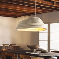 Lustre de restaurant nordique nouveau Wabi-Sabi design minimaliste bar plâtre de gypse led lustre suspension
