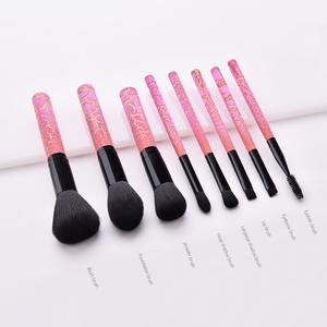 Nuevo Set de Brochas de Maquillaje de Lujo, 8 Piezas, Etiqueta Personalizada, Brochas Veganas Suaves de Fibra Sintética Rosa, Brochas para Maquillaje Facial, Logotipo Privado - Product Image 6