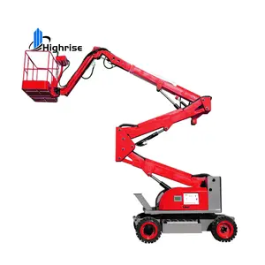 10m 20m Self Propelled Battery Ladder Aerial Manlift Pick Up Truck Cherry Picker Articulated Boom Lifts for Coconut