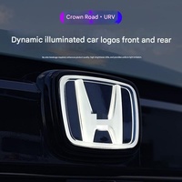 Pour Honda, Ventes Flash : Éclairage LED de logo 4D pour voiture, Effet dynamique d'eau, Lumières de logo avant et arrière