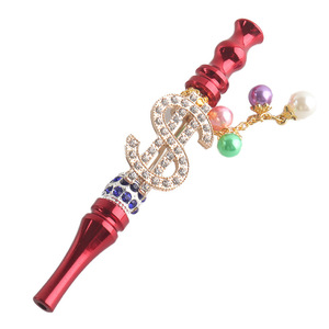Bling Rhinestone Gold <b>Hookah</b> Mouthpiece Alloy Shisha Mouth Tip Reusable Individual Water Pipe Nozzle Filter Tool - Product Image 4