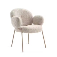 Chaise de salle à manger minimaliste moderne VL, design de créateur, dossier blanc