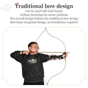 Arc traditionnel STARCN C2 20-40 Lbs, équipement de tir à l'arc, <span class=keywords><strong>composite</strong></span> bambou et époxy, longbow 140cm, arc monobloc pour tir et chasse - Product Image 3