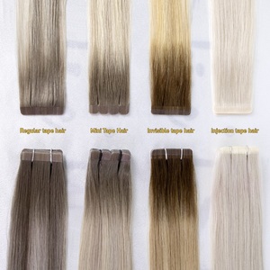 Virgin Raw <b>Russian</b> Remy Hair Extensions Double Drawn Invisible Tape in 100% Human Hair High Quality Light Color Extensions - Product Image 3